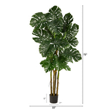 Load image into Gallery viewer, 6ft Artificial Monstera Tree