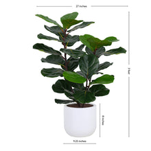 Load image into Gallery viewer, 3' Faux Potted Fiddle Leaf Fig Tree CG Hunter