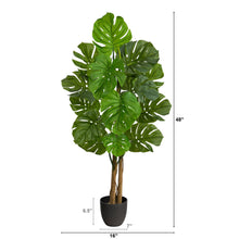 Load image into Gallery viewer, Artificial Monstera Tree UV Resistant (Indoor/Outdoor) 4’