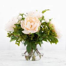 Load image into Gallery viewer, faux peony arrangement faux peony centerpiece