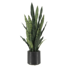 Load image into Gallery viewer, 40" Artificial Snake Plant in Black Pot