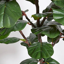 Load image into Gallery viewer, Artificial Fiddle Leaf Fig Tree with Artisan Planter CG Hunter