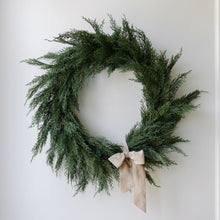 Load image into Gallery viewer, 30" Faux Evergreen Cedar Wreath
