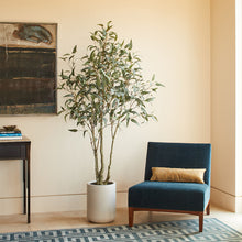 Load image into Gallery viewer, Tall Faux Eucalyptus Tree in White Planter