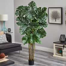 Load image into Gallery viewer, 6’ Monstera Tree Artificial Nearly Natural