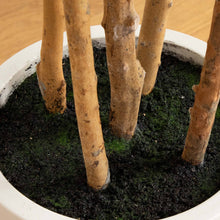 Load image into Gallery viewer, 7’ Artificial Fiddle Leaf Tree in Decorative White Planter Nearly Natural