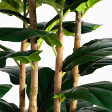 Load image into Gallery viewer, 7’ Artificial Fiddle Leaf Tree in White Planter
