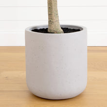 Load image into Gallery viewer, 7.5’ Artificial Greco Locust Citrus Tree in Decorative Planter
