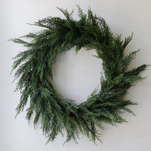 Load image into Gallery viewer, 30" Faux Evergreen Cedar Wreath