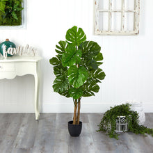 Load image into Gallery viewer, Artificial Monstera Tree UV Resistant (Indoor/Outdoor) 4’