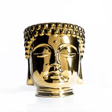 Load image into Gallery viewer, Gold Buddha head sculpture