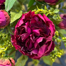 Load image into Gallery viewer, peony flower arrangement faux peonies in vase silk flower arrangement