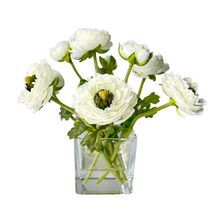 Load image into Gallery viewer, Faux Ranunculus Flower Arrangement - 8" - Vivian Rose Shop