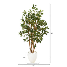 Load image into Gallery viewer, tall faux ficus tree in planter