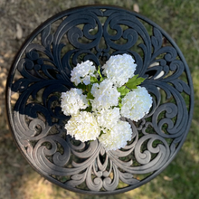 Load image into Gallery viewer, white hydrangea centerpiece arrangement silk flower arrangement