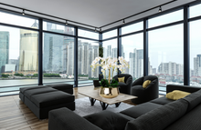 Load image into Gallery viewer, large silk flower arrangement orchid centerpiece arrangement faux floral arrangement for interior design silk flower centerpiece luxury home decor