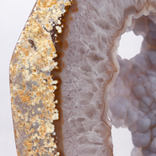 Load image into Gallery viewer, Agate Geode Ring on Fitted Rotating Stand
