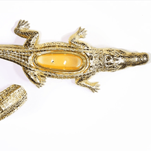 Load image into Gallery viewer, Gold Grand Alligator Candle Thompson Ferrier
