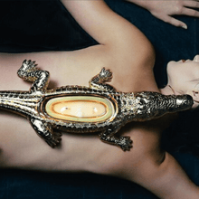 Load image into Gallery viewer, Gold Grand Alligator Candle Thompson Ferrier
