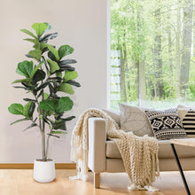 Load image into Gallery viewer, Artificial Fiddle Leaf Tree 5ft AM
