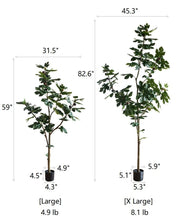 Load image into Gallery viewer, Artificial Silk Fig Tree In Pot RusticReach
