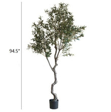 Load image into Gallery viewer, Large Artificial Olive Tree 94" Tall In Pot RusticReach
