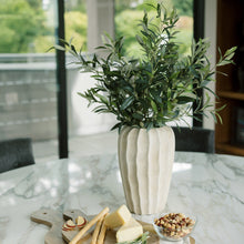 Load image into Gallery viewer, 30" Faux Olive Arrangement in Artisan Vase CG Hunter
