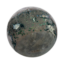 Load image into Gallery viewer, Amethyst Crystal Sphere on Lucite Ring Stand
