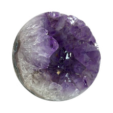 Load image into Gallery viewer, Amethyst Crystal Sphere on Lucite Ring Stand
