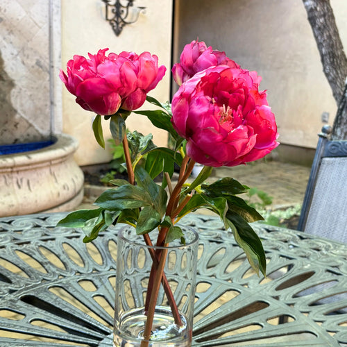 silk peony flower arrangement