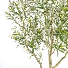 Load image into Gallery viewer, Artificial 7' Olive Tree with Artisan Mediterranean Planter CG Hunter
