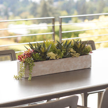 Load image into Gallery viewer, Rectangular Artificial Succulent Arrangement, Natural Planter CG Hunter
