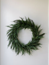 Load image into Gallery viewer, 30" Faux Evergreen Cedar Wreath

