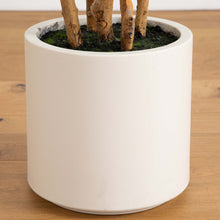 Load image into Gallery viewer, 7’ Artificial Fiddle Leaf Tree in Decorative White Planter Nearly Natural
