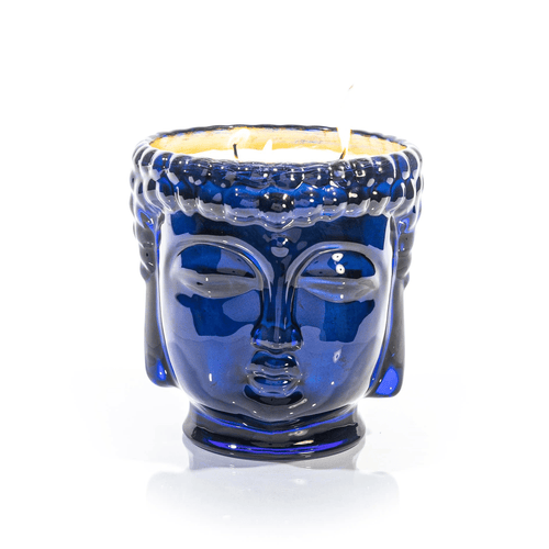 Caesonia | 24K Gold Sapphire Blue Glass Buddha Royale Thompson Ferrier