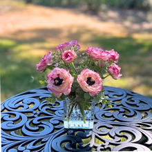 Load image into Gallery viewer, Real Touch Ranunculus Flower Arrangement in Vase - 8&quot; - Vivian Rose Shop
