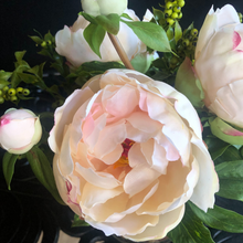 Load image into Gallery viewer, silk peony flower arrangement in vase table centerpiece
