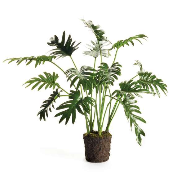 artificial split philodendron monstera Artificial Monstera Plant Drop In 22.5"