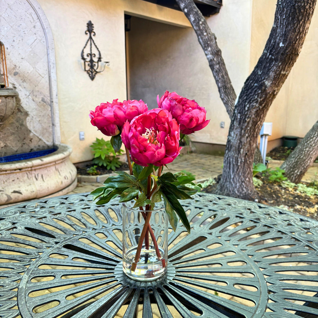 silk peony flower arrangement