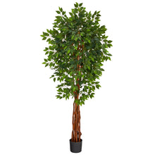Load image into Gallery viewer, tall artificial ficus tree
