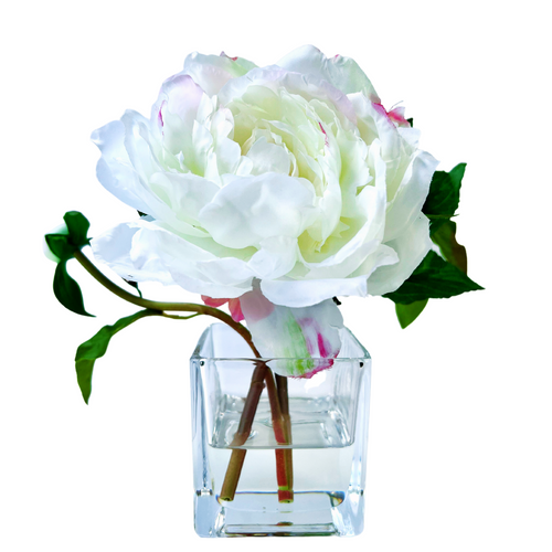 white peony flower arrangement
