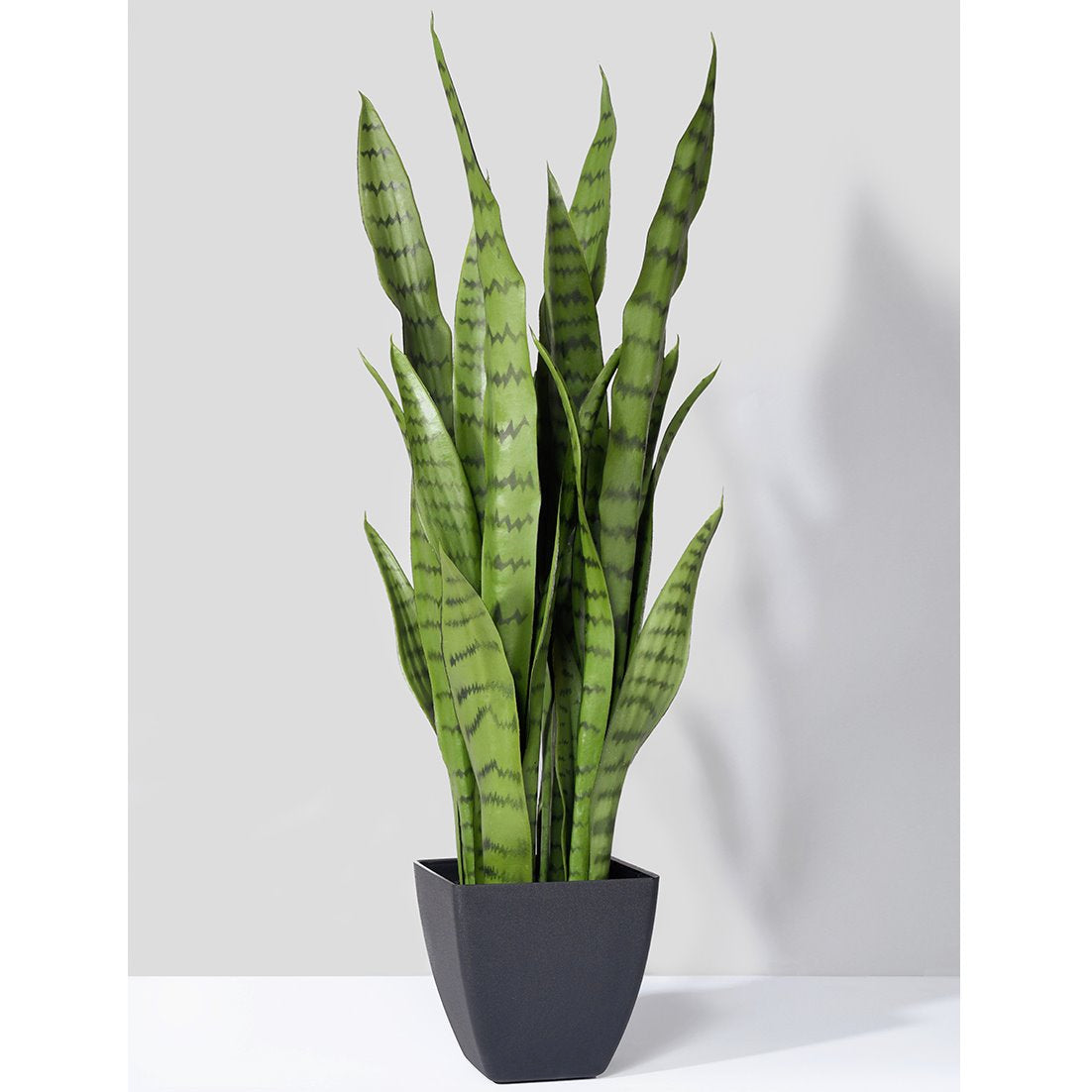 Artificial snake plant in black pot - 28